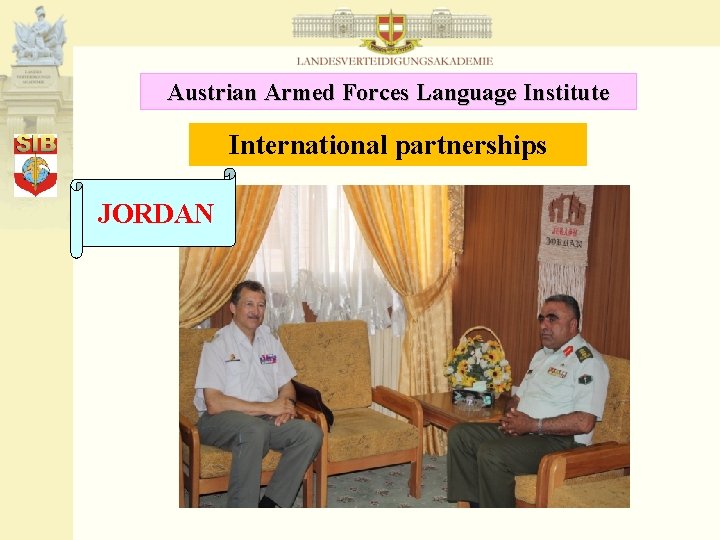 Austrian Armed Forces Language Institute International partnerships JORDAN 