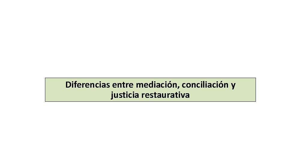 Diferencias entre mediación, conciliación y justicia restaurativa 