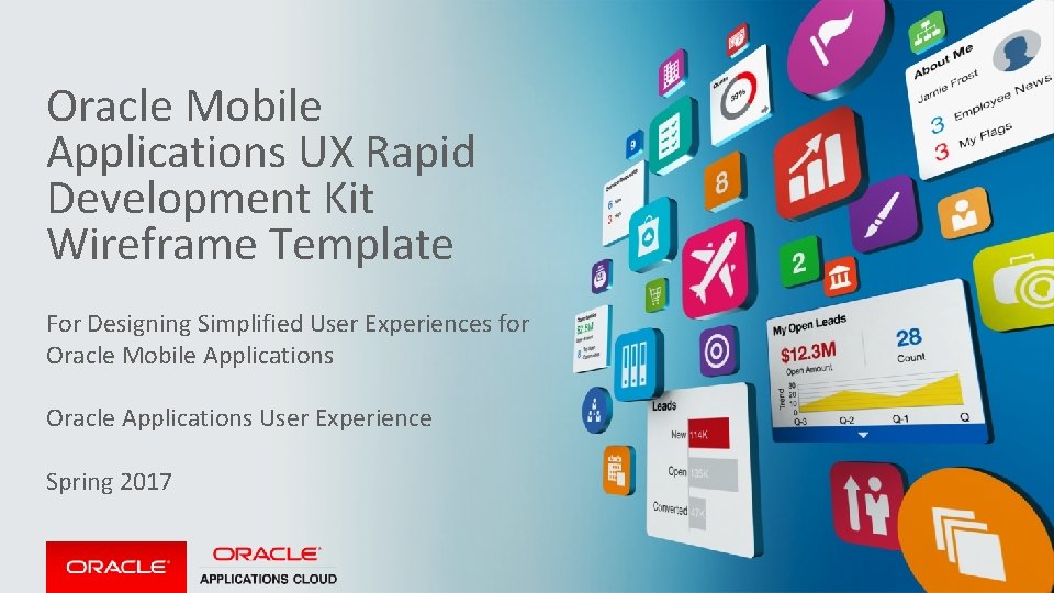 Oracle Mobile Applications UX Rapid Development Kit Wireframe Template For Designing Simplified User Experiences