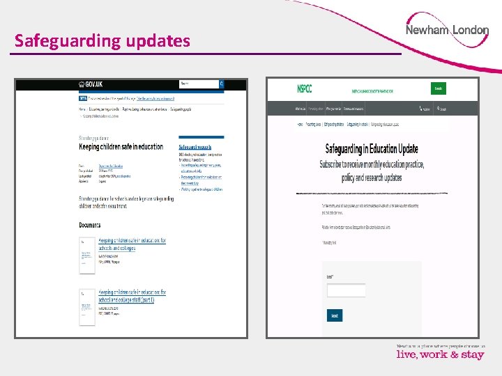 Safeguarding updates 