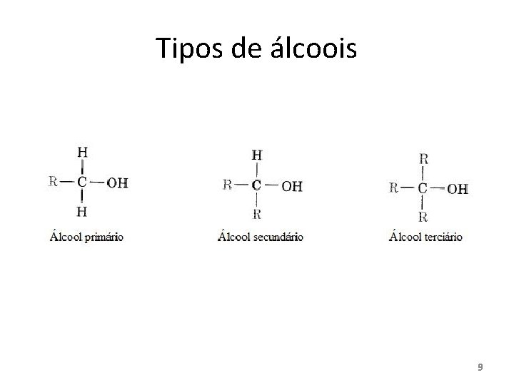 Tipos de álcoois 9 