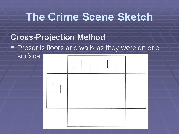 The Crime Scene Sketch Cross-Projection Method § Presents floors and walls as they were