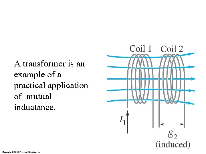 A transformer is an example of a practical application of mutual inductance. Copyright ©