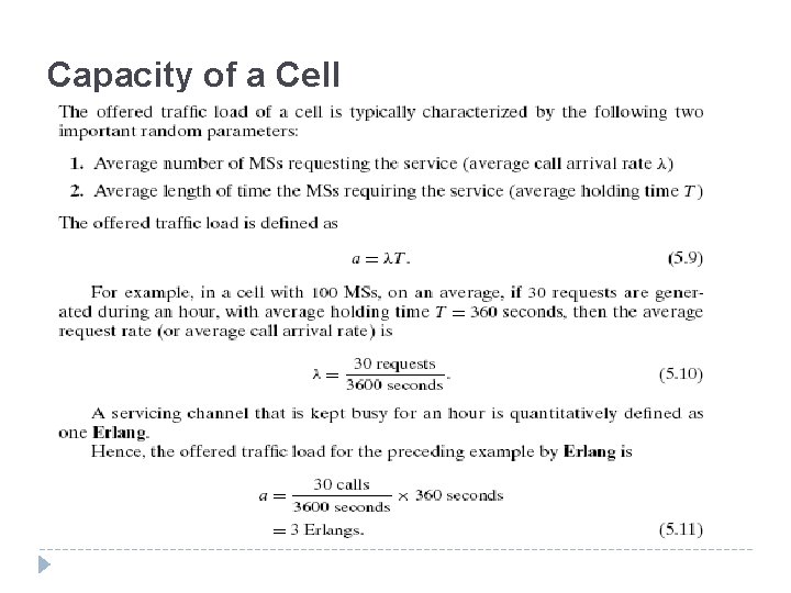 Capacity of a Cell 