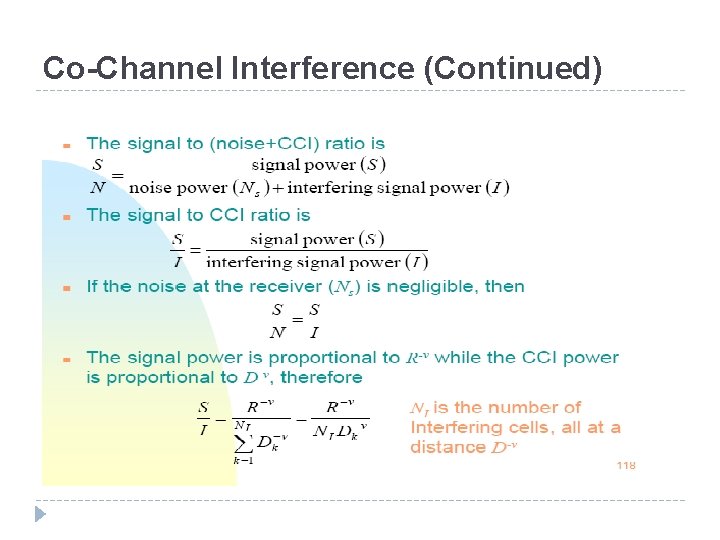 Co-Channel Interference (Continued) 