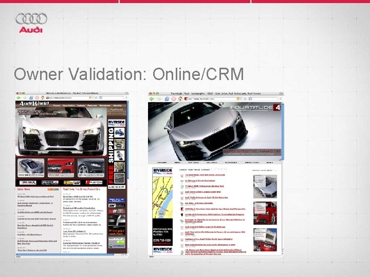 Owner Validation: Online/CRM 