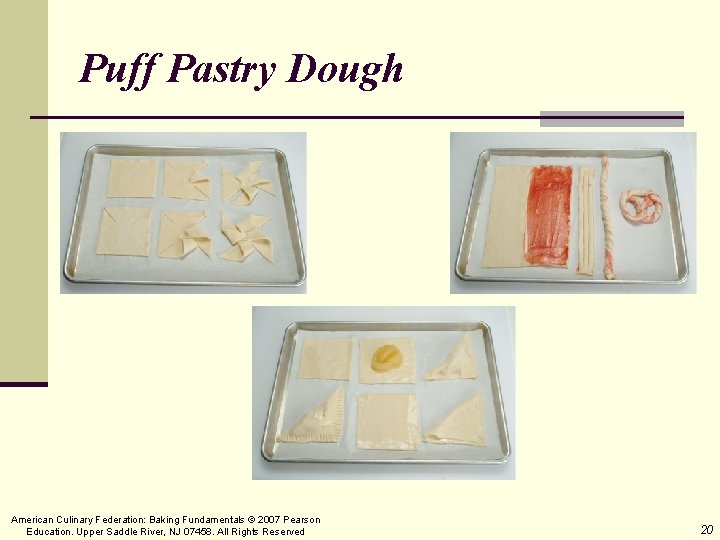 Puff Pastry Dough American Culinary Federation: Baking Fundamentals © 2007 Pearson Education. Upper Saddle