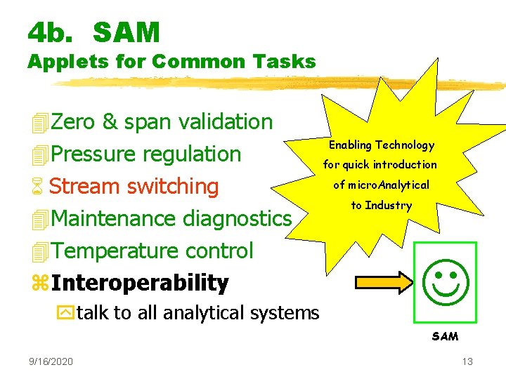 4 b. SAM Applets for Common Tasks 4 Zero & span validation 4 Pressure