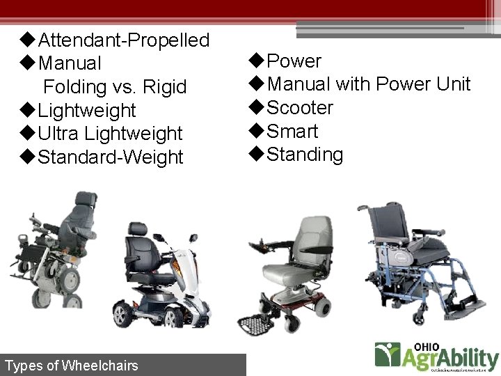 u. Attendant-Propelled u. Manual Folding vs. Rigid u. Lightweight u. Ultra Lightweight u. Standard-Weight