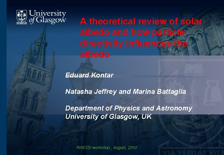 A theoretical review of solar albedo and how particle directivity influences the albedo Eduard