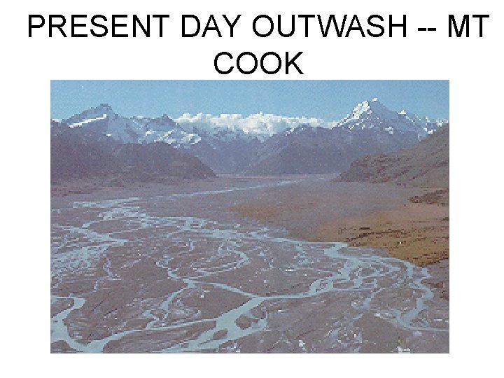 PRESENT DAY OUTWASH -- MT COOK 