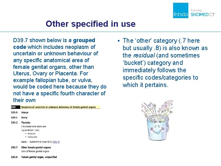 Other specified in use D 39. 7 shown below is a grouped code which