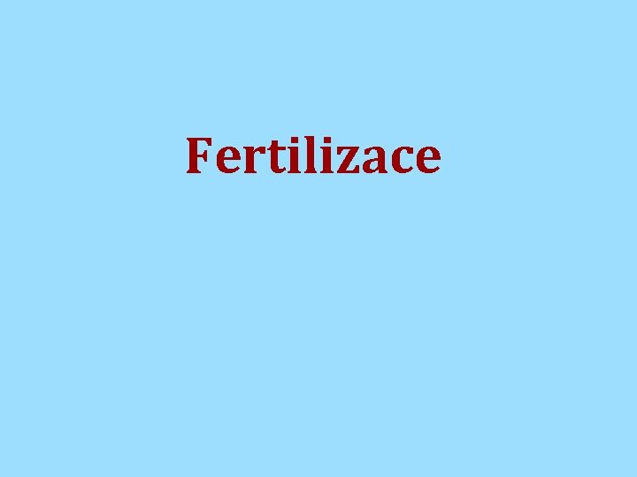 Fertilizace 