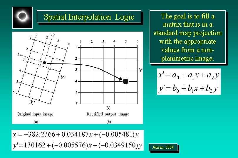 Spatial Interpolation Logic The goal is to fill a matrix that is in a