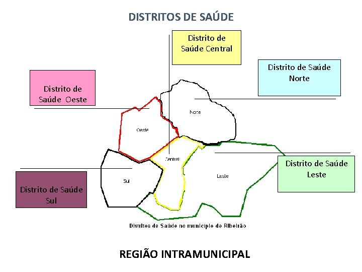 DISTRITOS DE SAÚDE Distrito de Saúde Central Distrito de Saúde Norte Distrito de Saúde DISTRITOS DE SAÚDE Distrito de Saúde Central Distrito de Saúde Norte Distrito de Saúde