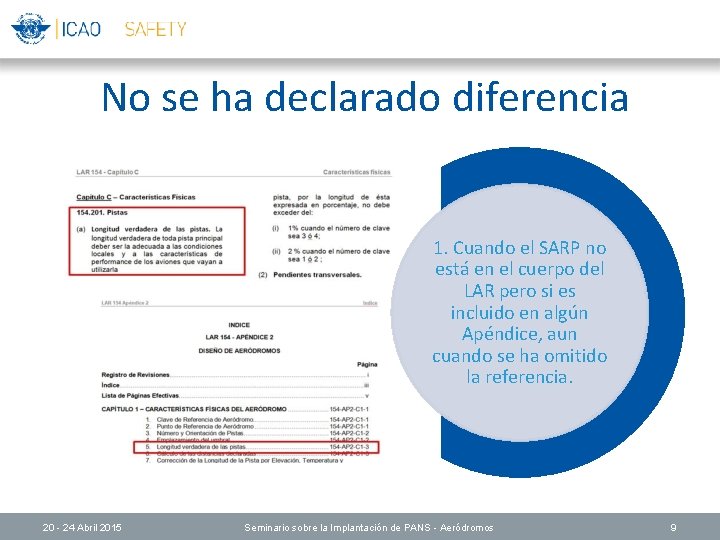 No se ha declarado diferencia 1. Cuando el SARP no está en el cuerpo
