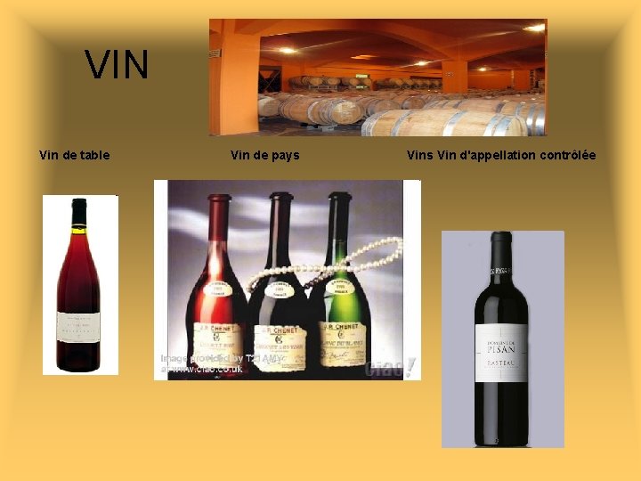 VIN Vin de table Vin de pays Vins Vin d'appellation contrôlée 