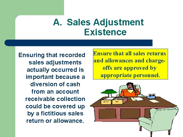 A. Sales Adjustment Existence Ensuring that recorded sales adjustments actually occurred is important because
