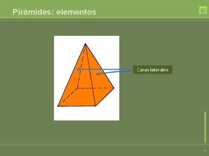 Pirámides: elementos Caras laterales 