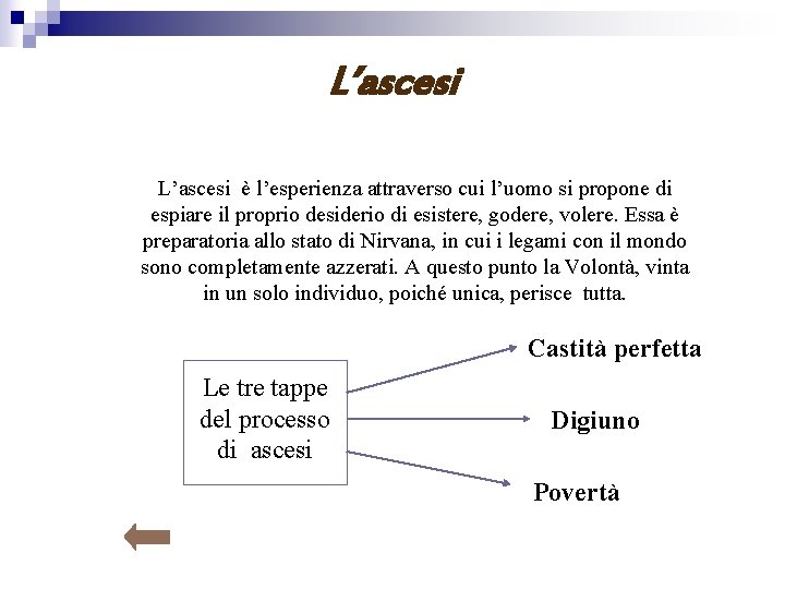 L’ascesi è l’esperienza attraverso cui l’uomo si propone di espiare il proprio desiderio di