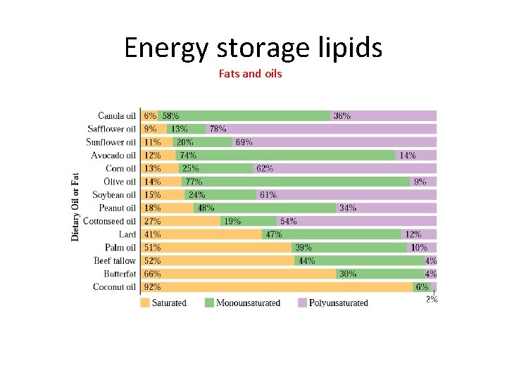 Energy storage lipids Fats and oils 