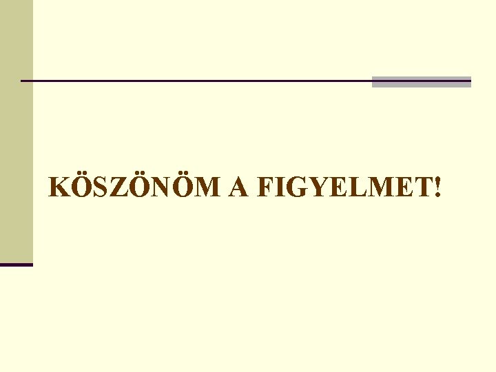 KÖSZÖNÖM A FIGYELMET! 