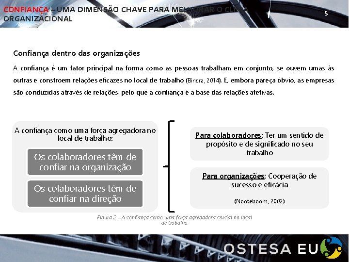 CONFIANÇA – UMA DIMENSÃO CHAVE PARA MELHORAR O CLIMA ORGANIZACIONAL 5 Confiança dentro das