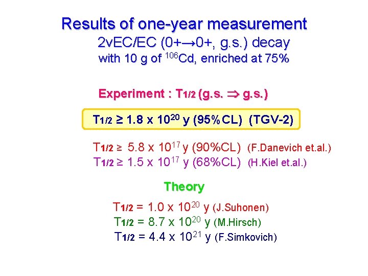 Results of one-year measurement 2νEC/EC (0+→ 0+, g. s. ) decay with 10 g