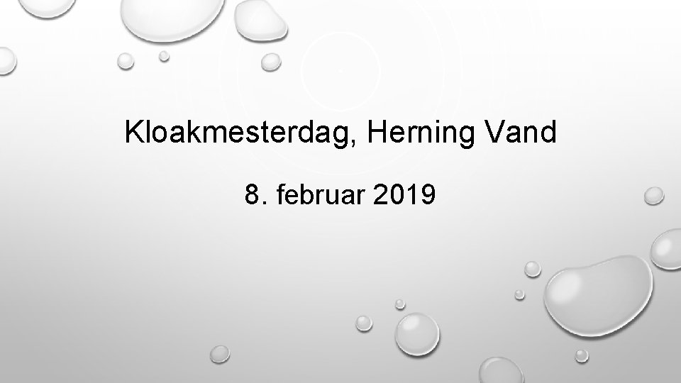 Kloakmesterdag, Herning Vand 8. februar 2019 