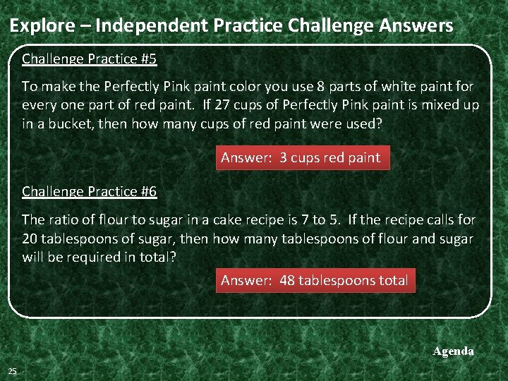 Explore – Independent Practice Challenge Answers Challenge Practice #5 To make the Perfectly Pink Explore – Independent Practice Challenge Answers Challenge Practice #5 To make the Perfectly Pink