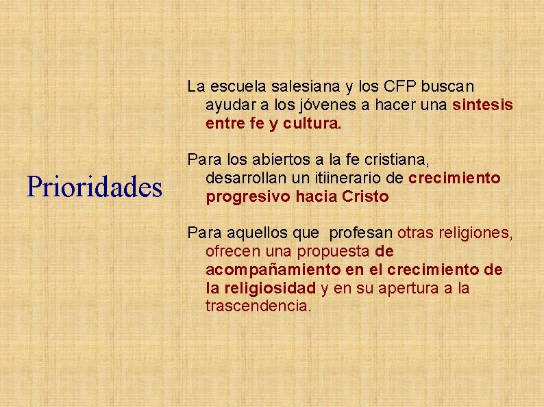 La escuela salesiana y los CFP buscan ayudar a los jóvenes a hacer una La escuela salesiana y los CFP buscan ayudar a los jóvenes a hacer una