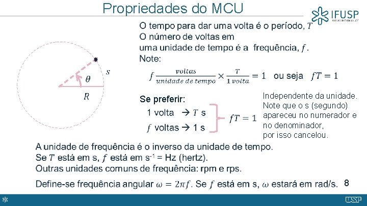 Propriedades do MCU Se preferir: Independente da unidade. Note que o s (segundo) apareceu