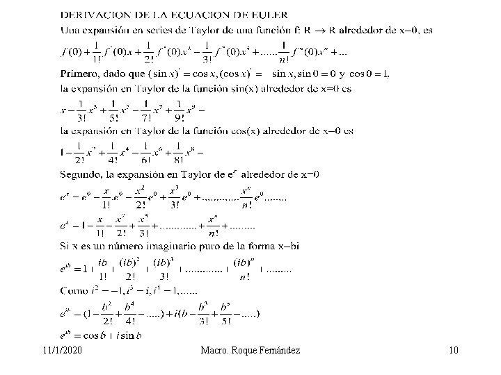 11/1/2020 Macro. Roque Fernández 10 