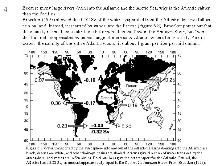 4 Because many large rivers drain into the Atlantic and the Arctic Sea, why