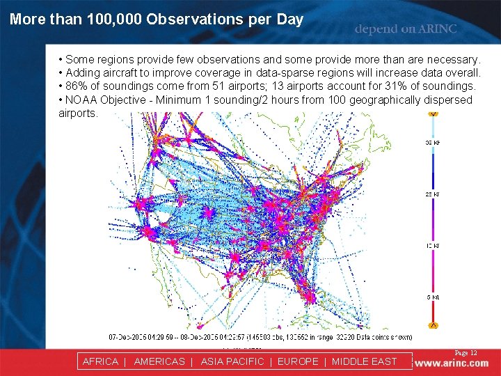 More than 100, 000 Observations per Day • Some regions provide few observations and