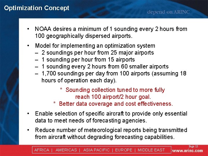 Optimization Concept • NOAA desires a minimum of 1 sounding every 2 hours from