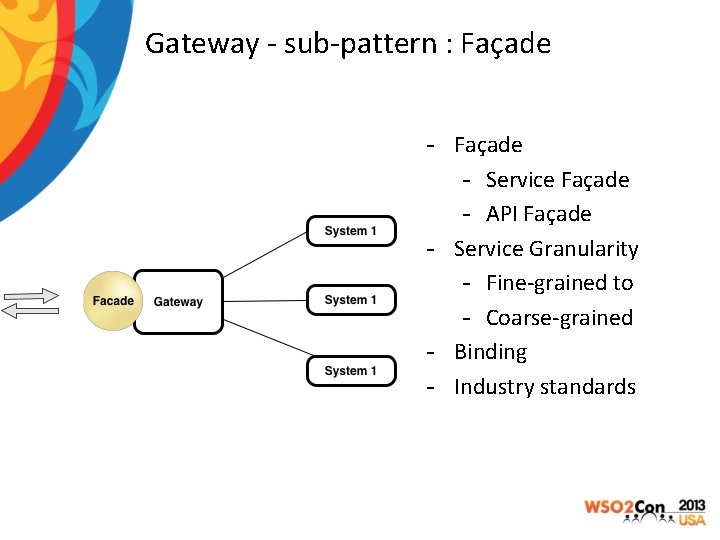 Gateway - sub-pattern : Façade - Service Façade - API Façade - Service Granularity