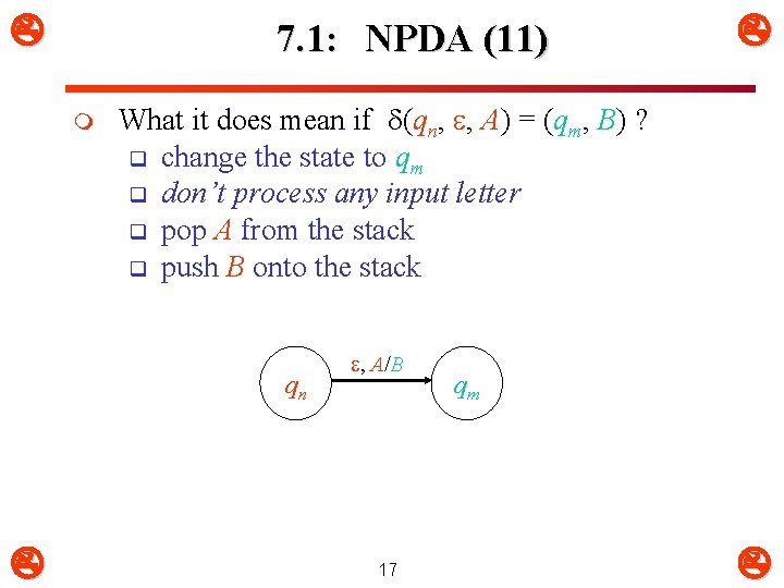  7. 1: NPDA (11) m What it does mean if (qn, , A)