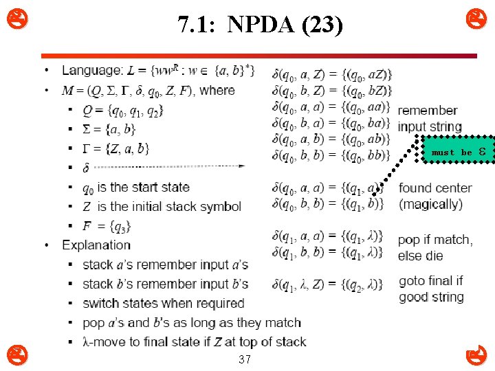  7. 1: NPDA (23) must be 37 