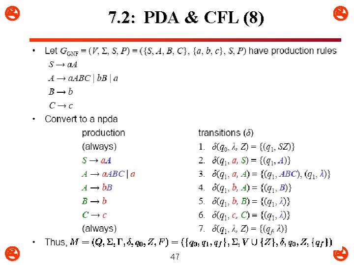  7. 2: PDA & CFL (8) 47 