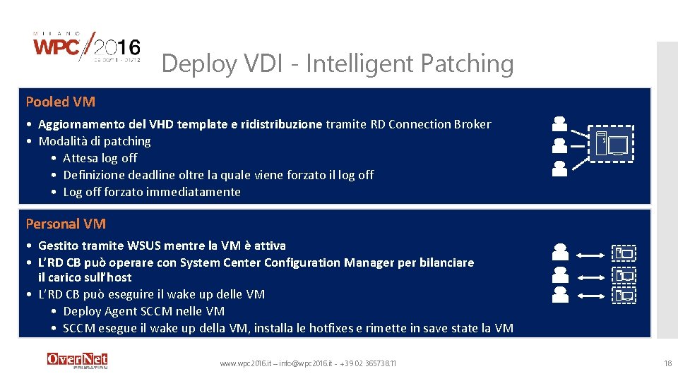 Deploy VDI - Intelligent Patching Pooled VM • Aggiornamento del VHD template e ridistribuzione
