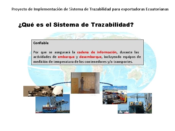 Proyecto de Implementación de Sistema de Trazabilidad para exportadoras Ecuatorianas ¿Qué es el Sistema