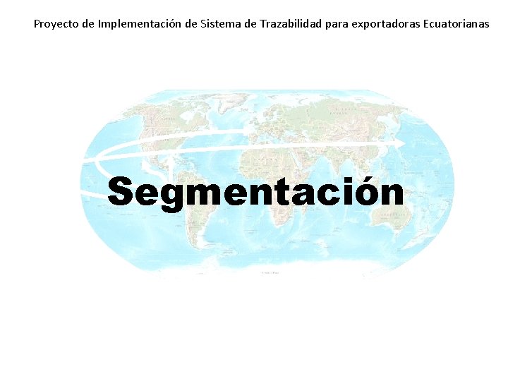 Proyecto de Implementación de Sistema de Trazabilidad para exportadoras Ecuatorianas Segmentación 