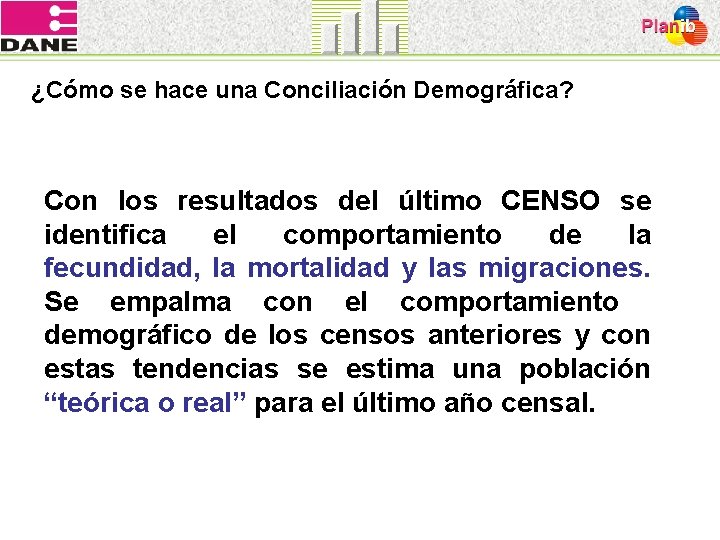 ¿Cómo se hace una Conciliación Demográfica? Con los resultados del último CENSO se identifica