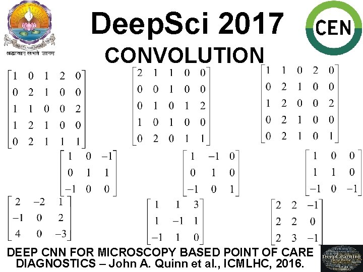 Deep. Sci 2017 CONVOLUTION DEEP CNN FOR MICROSCOPY BASED POINT OF CARE DIAGNOSTICS –
