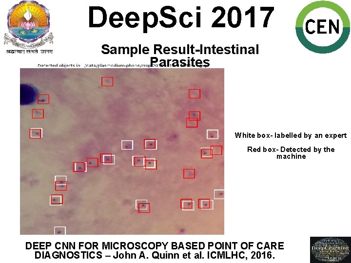 Deep. Sci 2017 Sample Result-Intestinal Parasites White box- labelled by an expert Red box-