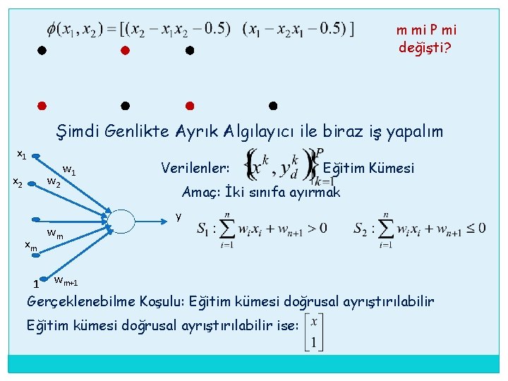m mi P mi değişti? Şimdi Genlikte Ayrık Algılayıcı ile biraz iş yapalım x m mi P mi değişti? Şimdi Genlikte Ayrık Algılayıcı ile biraz iş yapalım x