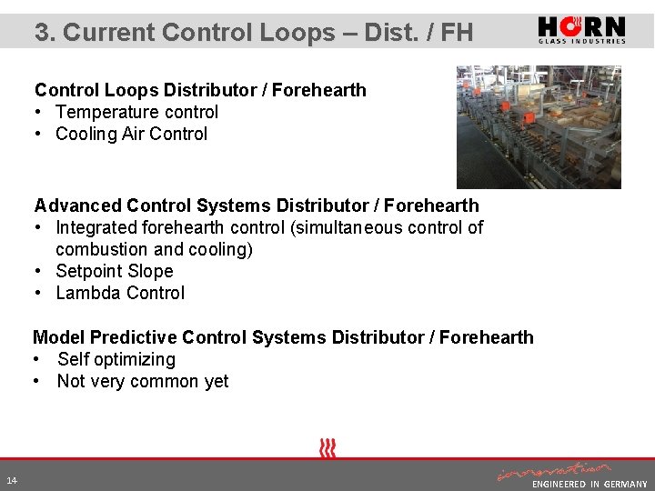 3. Current Control Loops – Dist. / FH Control Loops Distributor / Forehearth •