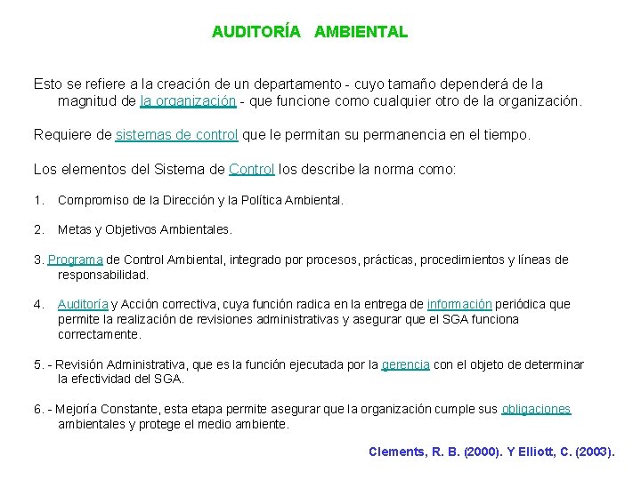 AUDITORÍA AMBIENTAL Esto se refiere a la creación de un departamento - cuyo tamaño