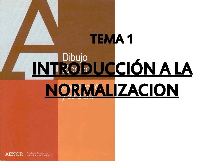 TEMA 1 INTRODUCCIÓN A LA NORMALIZACION 